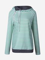 Stripe Patchwork Women Hoodies