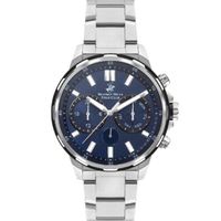 Beverly Hills Polo Club Men's VX9JE1 Movement Watch, Multi Function Display and Metal Strap - BP3403X.390, Silver