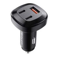 Acefast Fast Charge Car Charger B3 66W (2xUSB-C+ 1xUSB-A) , Black