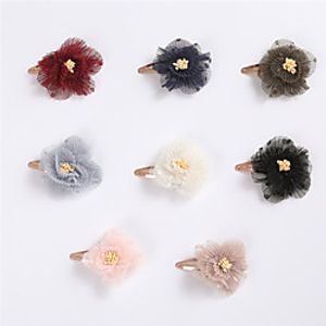 1pcs Kids / Toddler Girls' Active / Sweet Daily Wear Red Floral / Solid Colored Floral Style Polyester Hair Accessories Blushing Pink / Green / White One-Size / Clips  Claws miniinthebox
