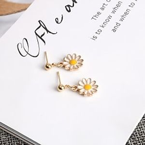 Women's ABS Resin Aluminium alloy Stud Earrings Geometric For Family Gathering Going out Casual Daily Daisy Jewellery Lightinthebox