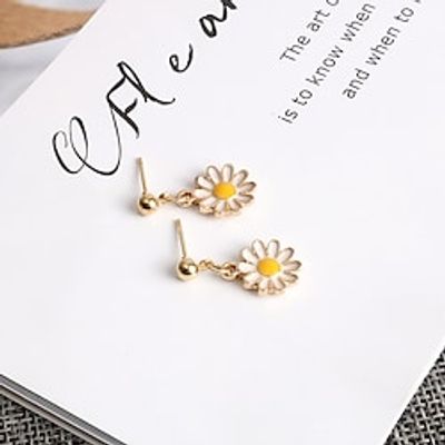 Women's ABS Resin Aluminium alloy Stud Earrings Geometric For Family Gathering Going out Casual Daily Daisy Jewellery Lightinthebox