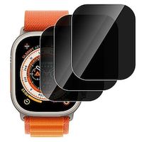 3 Pack Watch Privacy Screen Protector Compatible with Apple Watch Ultra 49mm Max Coverage Touch Sensitive Bubble Free Tempered Glass Watch Accessories miniinthebox - thumbnail