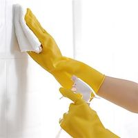 10 Pairs Household Plastic Gloves Latex Cow Tendon Gloves Kitchen Gloves Cleaning Dishes Household Laundry Gloves Waterproof and Non Slip Rubber Gloves Lightinthebox - thumbnail