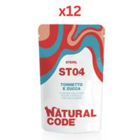 Natural Code Steril 04 Tuna & Pumpkin Wet Cat Food Pouch 70G (Pack of 12)
