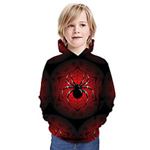 Kids Boys' Hoodie  Sweatshirt Long Sleeve Graphic Animal Unisex Print Red Children Tops Summer Active Christmas Regular Fit 3-13 Years miniinthebox