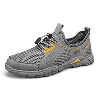 Men's Shoes Loafers  Slip-Ons Plus Size Flyknit Shoes Casual Outdoor Daily Walking Shoes Upstream Shoes Mesh Breathable Almond Black Gray Summer Spring Lightinthebox - thumbnail