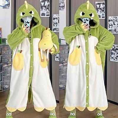 Adults' Kigurumi Pajamas Nightwear Onesie Pajamas Dinosaur Fox Animal Animal Onesie Pajamas One Piece polyester fibre Cosplay For Men and Women Animal Sleepwear Cartoon miniinthebox