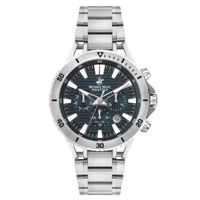 Beverly Hills Polo Club Men's Multi Function Display Watch & Metal Strap, Silver - BP3401X.390