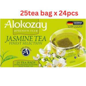 Alokozay Jasmine Green Tea - 25 Tea Bags In Foil Wrapped Envelopes X 24