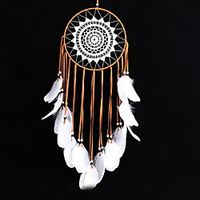 Boho Dream Catcher Handmade Gift Wall Hanging Decor Art Ornament Craft Fur Feather Bead for Kids Bedroom Wedding Festival 6520cm miniinthebox - thumbnail