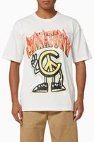 Peace Guy Flame Arc T-shirt in Cotton - thumbnail