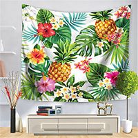 Ins Summer Wall Tapestry Art Decor Blanket Curtain Hanging Home Bedroom Living Room Decoration Polyester Pineapple miniinthebox - thumbnail