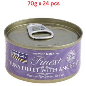 Fish4Cats Tuna Fillet with Anchovy Wet Food For Cat - 24 X 70g