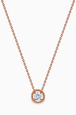 Salasil Necklace with Diamond in 18kt Rose Gold, Small
