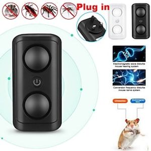 Ultrasonic pest repeller Ultrasonic plug-in ultrasonic mouse repeller Electronic pest control device Suitable for indoor and outdoor houses Mice Cockroaches Rodents Mosquitoes Insects Spiders Lightinthebox