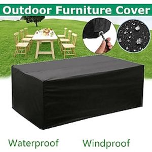 Outdoor Furniture Cover Waterproof, Patio Table and Chair Covers, with Handles and Durable Hem Cord 210D Durable Fabric, Fit Large Rectangular Furniture 242162100cm(96x64x40) Lightinthebox