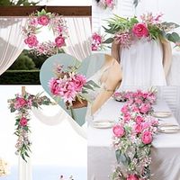 1PC Bohemian Wedding Decoration Flower Simulated Rose Leaf Grass Handstick Flower Suitable for Wedding Party Home Restaurant Commercial Center Decoration miniinthebox