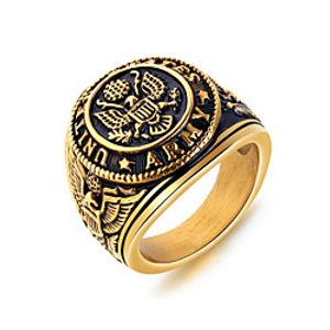 Ring Classic Silver Gold Titanium Steel Eagle Punk 1pc 9 10 11 12 / Men's miniinthebox