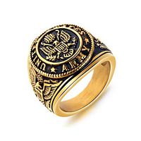 Ring Classic Silver Gold Titanium Steel Eagle Punk 1pc 9 10 11 12 / Men's miniinthebox - thumbnail