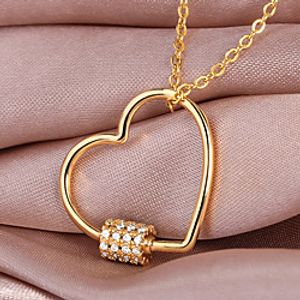 Women's necklace Chic  Modern Street Heart Necklaces / Gold / Silver / Fall / Winter / Spring miniinthebox