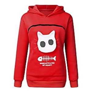 Women's Hoodie Pullover Animal Daily Basic Hoodies Sweatshirts  Loose Oversized Yellow Blushing Pink Wine miniinthebox