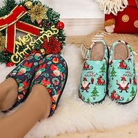 Women's Slippers Fuzzy Slippers Fluffy Slippers House Slippers Warm Slippers Home Christmas Indoor Fleece Lined Flat Heel Round Toe Closed Toe Casual Comfort Minimalism Polyester Loafer Solid Color Lightinthebox - thumbnail