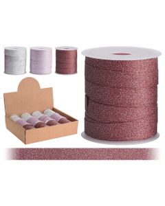 Homesmiths Christmas Glitter Ribbon 1Cmx10M 3 Assorted Colors 1 Piece