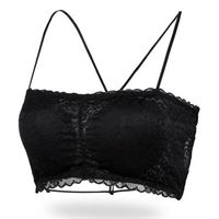 Sexy Comfy Lace-trim Backless Criss-cross Tube Top Wrapped Chest Bra