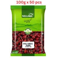 Nellara Chilly Whole (Round) 100Gm (Pack of 50)