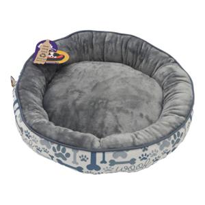 Nutrapet Aahh Dog Bed Snuggly L46 x W36 x H42 cm Flannel Blue Grey Paw & Bones