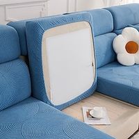 Stretch Sofa Seat Cushion Cover Jacquard Slipcover Elastic Couch Cover for Armchair Loveseat 4 or 3 Seater Solid Soft Durable Washable Furniture Protection for Dogs Cats Lightinthebox - thumbnail