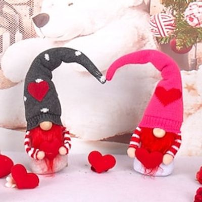 1pcs Valentine's Day Decoration Rudolph Faceless Dwarf Doll Doll Desktop Window Display Props Gift Lightinthebox