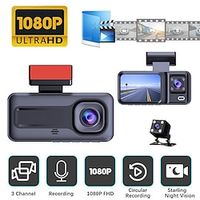 Dual Lens Dash Cam For Car HD 1080P Car Video Recorder Night Vision G-sensor Loop Recording Car DVR Camera Parking Monitor Lightinthebox - thumbnail