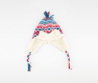 Babys Winter Cap  Pink Blue - thumbnail