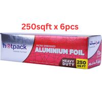 Hotpack Aluminum Foil Embossed 30cmx250sqft 6 Rolls - AF30250HPE