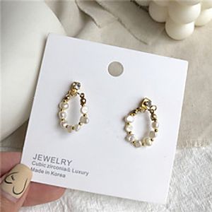 s925 silver needle retro freshwater pearl earrings female korean temperament baroque style back hanging earrings 452 Lightinthebox