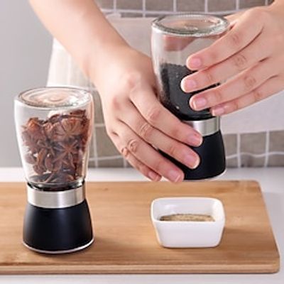 Kitchen Pepper Grinder 2 in 1 Stainless Steel Manual Salt and Pepper Mill Grinder Spice Shakers Kitchen Tools Accessories for Cooking Lightinthebox