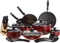 Prestige Non-Stick Cookware Set Red 25 Piece - PR20499