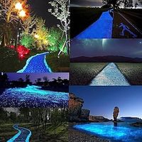 500 Pcs Glow in the Dark Garden Pebbles For Sidewalk Garden Terrace Lawn Garden Patio Fish Tank Aquarium Decoration Glow Stone miniinthebox - thumbnail