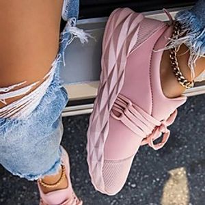 Unisex Sneakers Wedge Heel Walking Shoes Canvas Solid Colored White Army Green Black miniinthebox