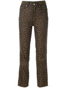 Fendi Pre-Owned leopard pattern long pants - Brown