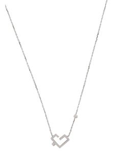 Hubb Necklace Extra Small Solid Diamond Dot Plus 1 Solitaire