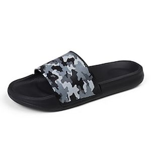 Men's Slippers  Flip-Flops Slippers Fashion Sandals Outdoor Slippers Beach Slippers Casual Beach Daily PU Breathable Black Blue Gray Camouflage Summer Spring miniinthebox