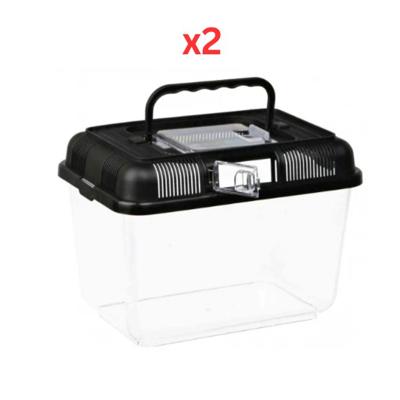 Trixie Transport And Feeding Box - Black 24X17X16cm (Pack Of 2)