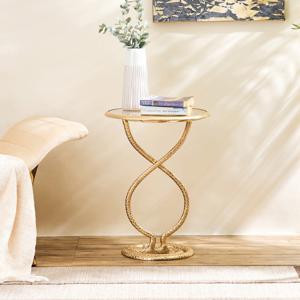 Snake Top Accent Table - 44x44x60 cms