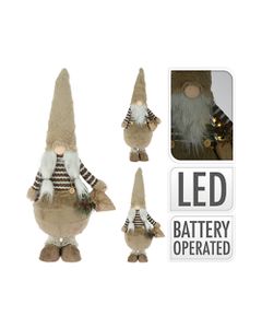 Koopman Gnome Met LED Pluche 73cm Assorted 1 Piece