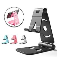 Portable Mobile Phone Holder Bracket Mount Desk Stand Double Folding for Tablet Mobile Phone Lightinthebox - thumbnail