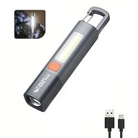 SD1023 LED Torch Light XPE Super Bright Flashlight With Hook USB Rechargeable Zoomable Waterproof Light For Household Emergency Outdoor Lighting Lightinthebox - thumbnail