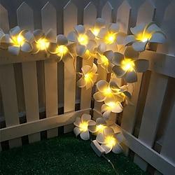 LED Fairy Lights Flower String Lights Plumeria Proposal and Confession Lights Wedding Room Decoration Lights Egg Flower Lights Decorative Light String 1.5m Lightinthebox